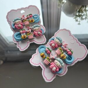 Pochacco Dog & helloKitten Hair Clips